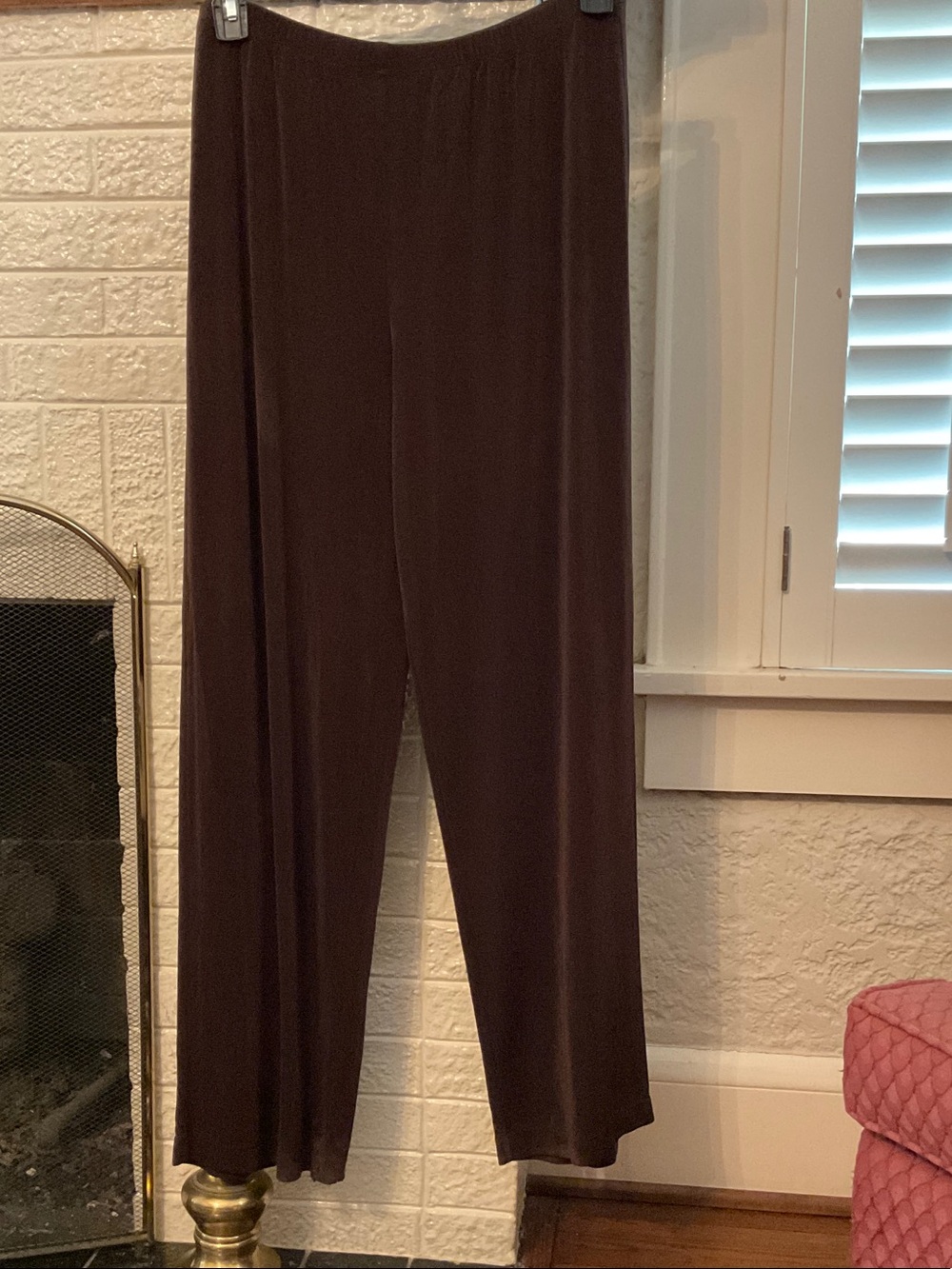 Chico’s Size 3 Wide-Leg Knit Pants in Dark Brown